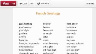 Basic French Greetings [upl. by Ocicnarf]