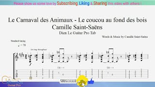 For Guitar Classical with TABs  Le Carnaval des Animaux  Le coucou au fond des bois [upl. by Morten]