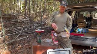 Van Life Cooking Cheesburgers With a twist Using the OzarK trail Stove Check it Out Video 5 [upl. by Duester]