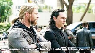 Thor Ragnarok Thor and Loki talk take a trip [upl. by Tekcirk289]