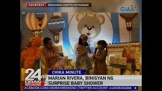 24 Oras Marian Rivera binigyan ng surprise baby shower [upl. by Eiclek]