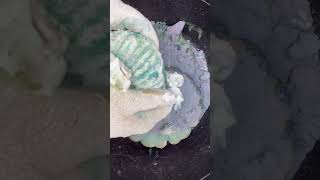 Shaving Cream Heart 💚 asmr oddlysatisfying crunchygymchalk shavingcream [upl. by Aisinut974]