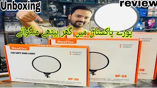 LED Soft Ring Light  Price in 2023  Unboxing Revie  Neepho LED Soft Ring Light 26CM 33cm or 36CM [upl. by Nosnevets485]