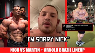 Martyn Ford Vs Thor  Apology to Nick Walker Martin Fitzwater  Arnold Classic Brazil Lineup [upl. by Libb123]