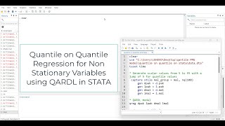 STATA plotting and interpreting quantile on quantile for NonStationary Variables [upl. by Neibaf]