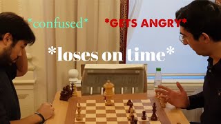 Kramnik LOSING ON TIME compilation GETS ANGRY [upl. by Trawets]