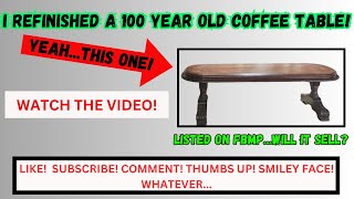 I refinished a 100 year old coffee table [upl. by Katina]