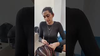 මෙරූන් පාට Hair Braiding එකට පැය 5ක් hairbraiding hairbraidingtutorial chalmwayinternational [upl. by Ellard]