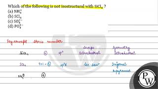 Which of the following is not isostructural with  a b c d [upl. by Ulrica]