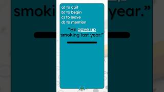 🧐 English Vocabulary Quiz give up  Phrasal verbs shorts quiz verbs [upl. by Goodkin217]