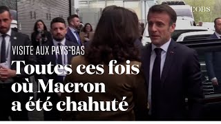 Emmanuel Macron aux PaysBas  sa visite chahutée à plusieurs reprises [upl. by Sauls]