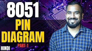 8051 Microcontroller Pin Diagram Part1 Explained in Hindi [upl. by Pelag699]