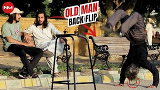 Old Man Backflip Prank  Nevermind [upl. by Atinele]