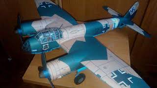 Junkers JU 88 A4 Model kartonowy 133 Paper model [upl. by Nitsruk268]