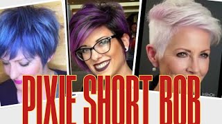 Pixie short Bob haircut hairstyle hair dye ideas for women over 30 to 50 [upl. by Clovis]