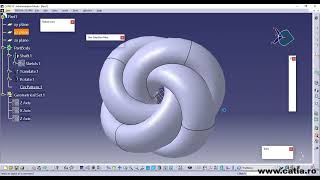 How to create a mechanical part using CATIA Part Design 127 Twisted pendant [upl. by Thais785]