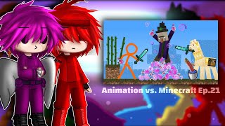 Stickfigures react to Animation vs Minecraft Ep21  AvAAvM [upl. by Ahsasal]