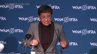 Maria Ressas WANIFRA Golden Pen of Freedom acceptance speech [upl. by Annav744]