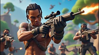 Travis Scott plays OG Fortnite  High Kill Gameplay  PS5 [upl. by Auqeenahs928]