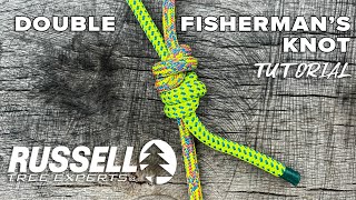 Double Fishermans Grapevine Knot Tutorial I Russell Tree Experts [upl. by Eleaffar]