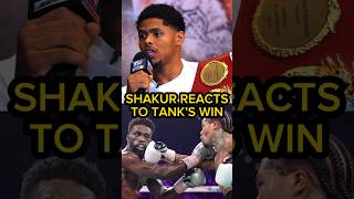 Shakur Stevenson Reaction to Tank Davis beating Frank Martin [upl. by Wain]