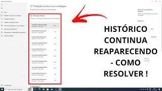 Como LIMPAR Histórico de Detecção E Proteção do Windows Defender no Windows 1011 [upl. by Enilhtak]