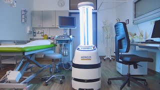 Gamechanger in disinfection  HERO21 autonomous UVC mobile robot solution for hospitals [upl. by Semreh]