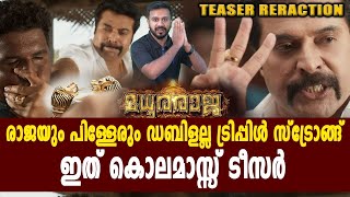 Madhura Raja Official Teaser Reaction  Mammootty  Vysakh  Filmibeat Malayalam [upl. by Parrnell85]