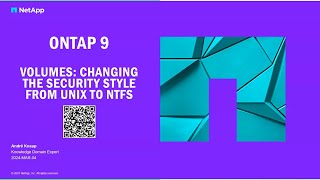 How to change security style of volume from Unix to NTFS in ONTAP 9 [upl. by Kistner]