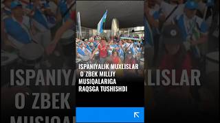 Parij Olimpiyadasida ispaniyalik muxlislar o’zbek milliy musiqalariga raqsga tushishdi [upl. by Iderf]