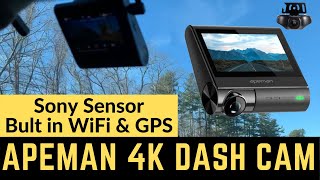 APEMAN Dash Cam setup and review  Apeman 4K C770 Dash Cam  Best dash Cam for Car [upl. by Aremahs]