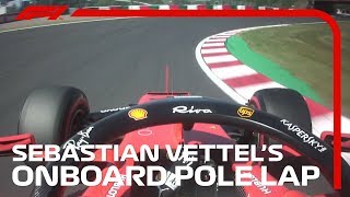 Sebastian Vettels Onboard Pole Lap  2019 Japanese Grand Prix  Pirelli [upl. by Dempsey]