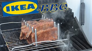 Ikea BBQ Setup  Gas Grill Spareribs [upl. by Enitsua]