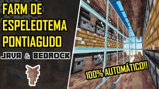 Farm de Espeleotema Pontiagudo 100 Automático MINECRAFT JAVA amp BEDROCK [upl. by Bay]