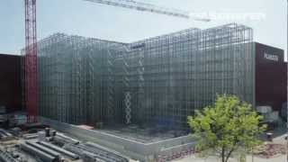 Construction of a Clad Rack High Bay Warehouse in Fast Motion [upl. by Anastos]