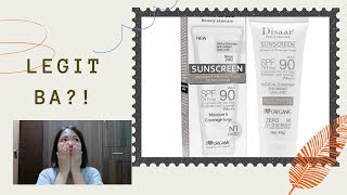 DISAAR SUNSCREEN SPF 90 PA  REVIEW  LEGIT BA [upl. by Orman203]