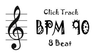 【BPM 90】Drum 8Beat  Rhythm Track Metronome [upl. by Enelia233]