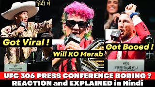 FLOP  UFC 306 Press Conference REACTION and Explained in Hindi [upl. by Bradley]