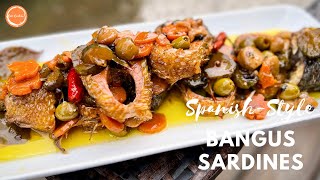 Homemade SpanishStyle Bangus Recipe  Gourmet Style SardinesGet Cookin [upl. by Trisa]