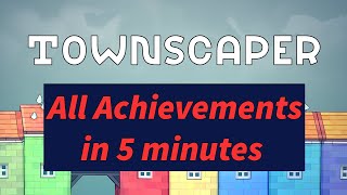 Townscaper all Achievements Walkthrough [upl. by Bannon]