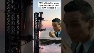 😂😂NASA after seeing SpaceX catch a rocket with chopsticks😂 trending funny warthog usa trend [upl. by Karlotta762]