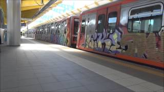 Athens Metro Line 1 trains in Marousi station [upl. by Lammond]