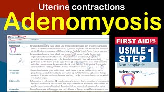 Uterine conditions Adenomyosis in HindiUrdu by first aid and for USMLE step 1 [upl. by Zaria]