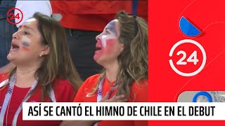 ¡Emotivo Así se cantó el himno de Chile en el debut de la Copa Confederaciones  24 Horas TVN Chile [upl. by Anyaled]