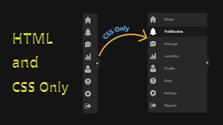 Responsive Sidebar Menu Using HTML and CSS  No JavaScript  CSS Only [upl. by Elocyn893]