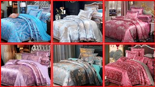 New Luxury Jacquard Bedding Set 4Pcs King Queen Size Bed Sheet Set Duvet Cover2024 [upl. by Haidabej]