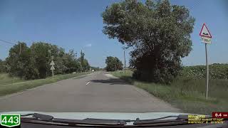 Driving in Hungary Szarvas  Gyomaendrőd  Mezőberény Roads 44 443 amp 46  June 27 2020 [upl. by Sirromad]