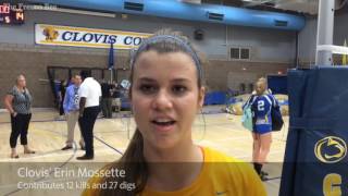 Prep volleyball Clovis tops Clovis East in thriller [upl. by Bury]