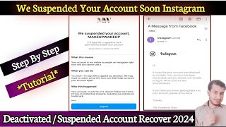 We Suspended Your Account Soon Instagram  Were Reviewing Your Info 180 Days Left to Appeal 2024 [upl. by Angrist7]