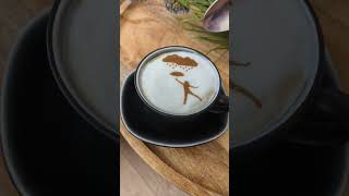 Latte Art Printer coffeeprinter latteart coffeeart barista lattearttutorial coffee art cafe [upl. by Koh]